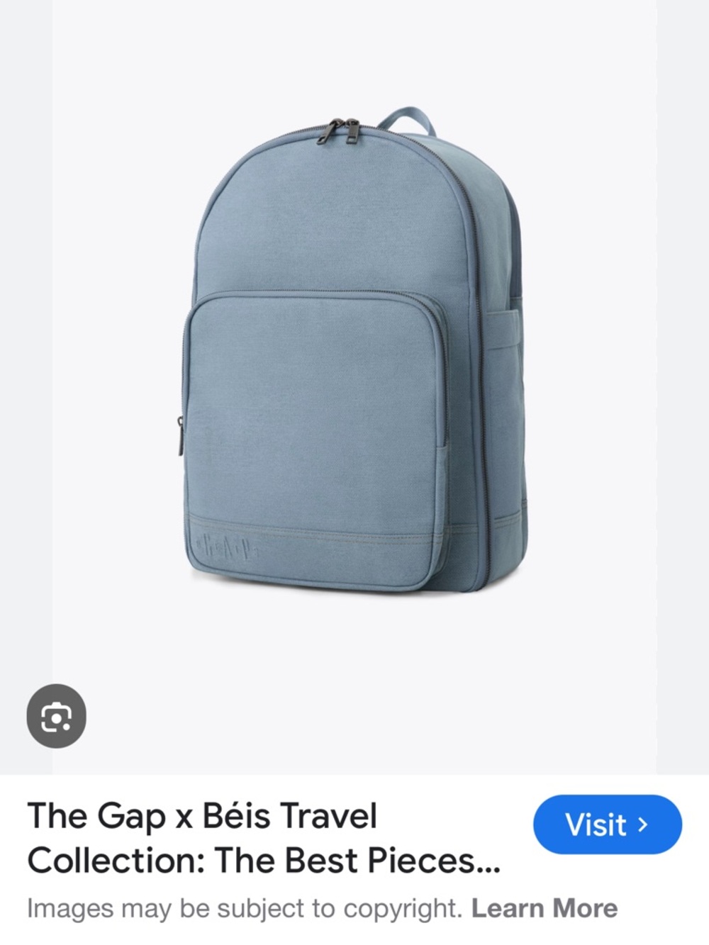 NWT Gap x Beis Collaboration Denim Backpack - Picture 14 of 16